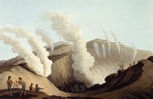 Crater in Island of Volcano by Luigi Mayer