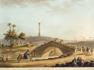 Bridge over Alexandria Canal, Engraving by Luigi Mayer