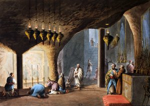 Grotto of the Nativity, Jerusalem by Luigi Mayer
