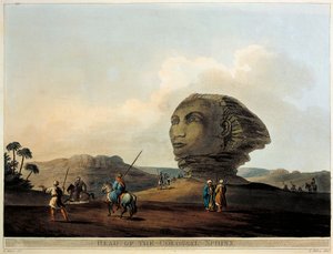 Sphinx Head in Egypt from Views in Egypt by Luigi Mayer, Engraving