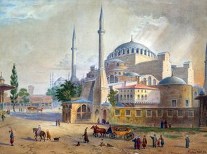 The Hagia Sophia in Constantinople by Luigi Mayer