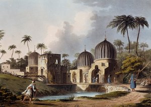 Tombs of Arabian Saints at Rosetta, engraving, by Luigi Mayer, from Views in Egypt, Palestine and Other Parts of Ottoman Empire by Luigi Mayer