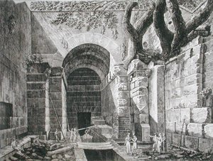 Roman remains at Castel Gandolfo, Lake Albano, from 