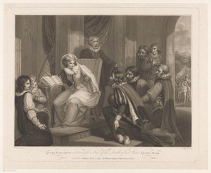 Queen Elizabeth Receiving the News of the Death of Queen Mary by Luigi Schiavonetti
