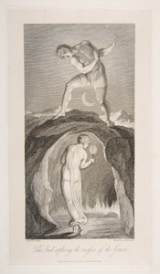The Soul Exploring the Recesses of the Grave, from The Grave, a Poem by Robert Blair by Luigi Schiavonetti