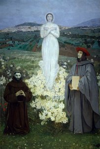 The Apparition of the Virgin to St Francis of Assisi and Bonaventure by Luigi Serra