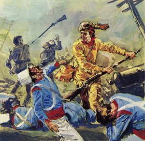 Davy Crockett Eventually Fell to the Ceaseless Mexican Attacks by Luis Arcas Brauner