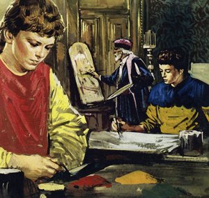 Jan and his brother Herbert Van Eyck began life apprenticed to a local painter by Luis Arcas Brauner