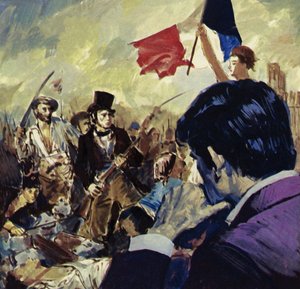 The French Revolution inspired Eugene Delacroix to paint Liberty guiding the French people