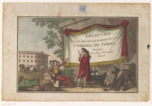 Title Page with Bullfighters and a Bull