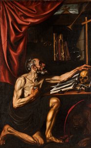 St Jerome Doing Penance in his Study by Luis Tristán