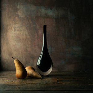 Moody Still Life Pears by Luiz Laercio