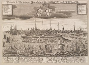 Hamburg Seen from the Elbe by Lukas Schnitzer