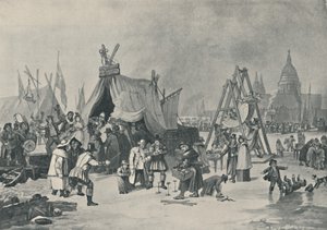 The Fair on the Frozen Thames, 1814 by Luke Clennell