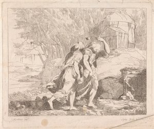 Deucalion and Pyrrha after the Flood by Lydia Bates