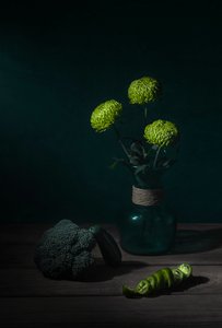 Dark Green Still Life