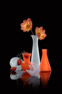 Glowing Vases Still Life