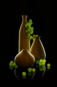 Golden Vases Green Grapes