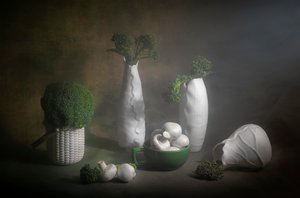 Moody Broccoli Still Life