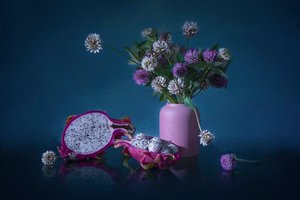 Moody Dragon Fruit Blooms by Lydia Jacobs