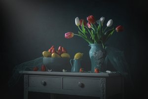 Moody Tulips and Lemons