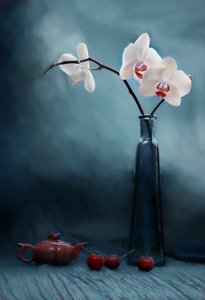 Orchids Tea and Cherries