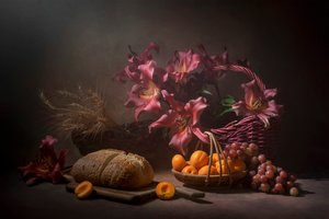 Rustic Bread and Lilies
