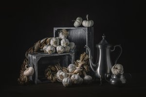Rustic Garlic Still Life