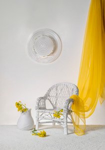 Yellow Wicker Chair Still Life