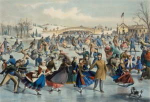Central Park, Winter - The Skating Pond by Lyman Wetmore Atwater