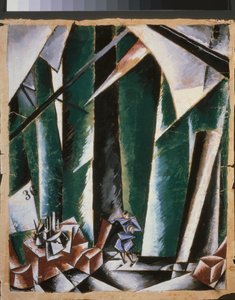 Stage Design for the Play The Chancellor and the Locksmith by Lyubov Sergeevna Popova