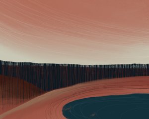 Abstract Desert Sunset by MANSI SAXENA