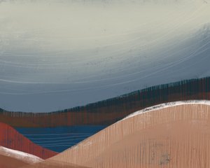 Earthy Blue Horizon by MANSI SAXENA