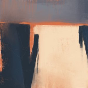 Modern Orange Horizon by MANSI SAXENA