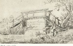 Landscape with a Small Bridge by M. Massé