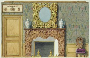 Chimney in the dining room at rue Fortunee, house bought by Balzac in 1847 by M. Santi
