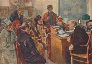 Lenin Talking to Peasants