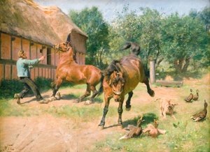 Frisky Horses by M. Therkildsen