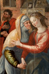 Adoration of the Magi, Triptych, Left Panel (detail) by Maarten de Vos