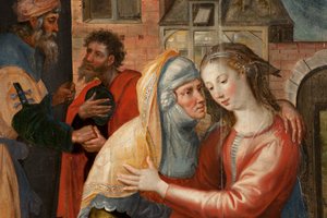 Adoration of the Magi, Triptych, Left panel: Holy Virgin