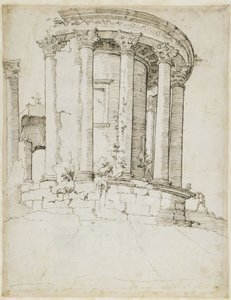 Round Temple in Tivoli by Maarten van Heemskerck