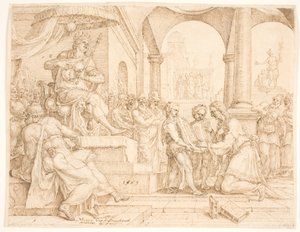 The State Scribe Shaphan Reads the Book of the Law to King Josiah, Who Tears His Clothes