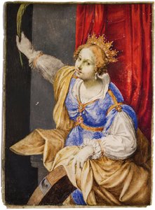 Artemisia Gentileschi as Saint Catherine of Alexandria by Maddalena Corvina