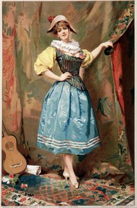 The costume (A woman with a guitar), 19th century