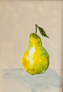 Vibrant Pear Still Life by Madison Phipps