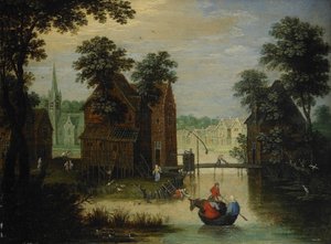River landscape with the Flight into Egypt, 1616 by Maerten Ryckaert
