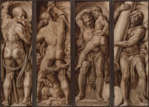 Saturn Devouring a Child; Hercules Slaying the Hydra; Hercules Lifting Antaeus; Hercules Erecting the Columns of Calpe and Abyla