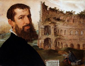 Self Portrait of the Painter with the Colosseum in the Background, 1553