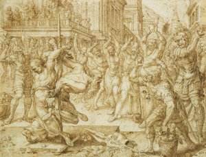 The Stoning of the Elders, from the Story of Susanna by Maerten van Heemskerck