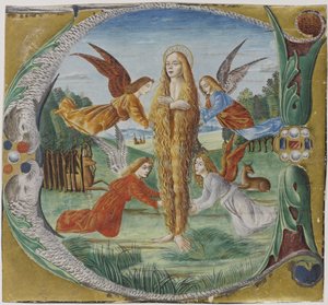 Saint Mary Magdalen Surrounded by Angels by Maestro del Salomone Wildenstein